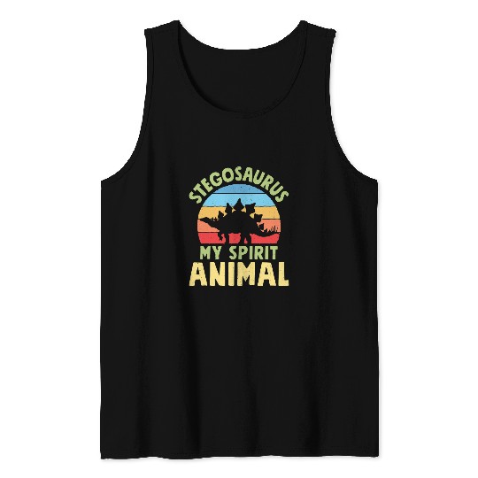 Dinosaur Pet Stegosaurus My Spirit Animal Reptile Prehistoric Tank Tops