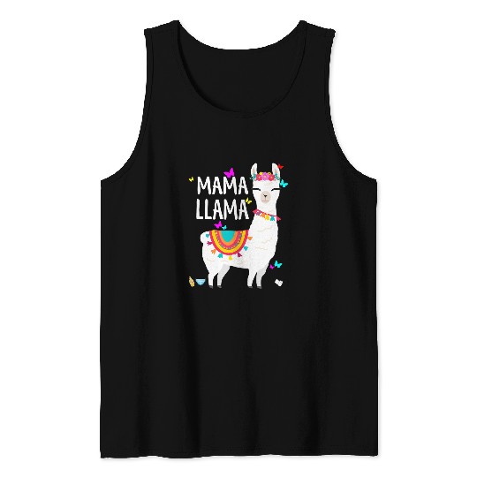 Llama Pet s Graphic for Mom Mama Mothers Day Llama Plus Size Tank Tops
