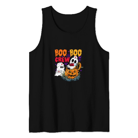 nurses Job Cool Boo Boo Crew Doctor Paramedic nurses Halloween 3 Tank Tops