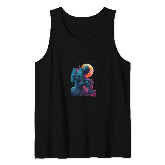 Astronaut Job Lonely Astronaut uniques astronaut graphic Tee Man Woman Kids Tank Tops