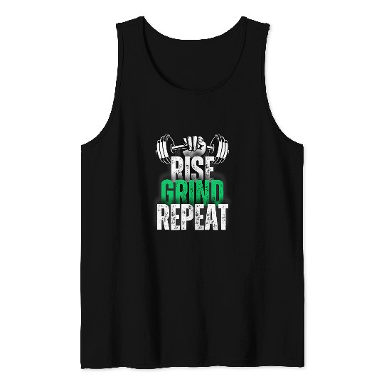 Rise Grind Repeat Fitness Tank Tops