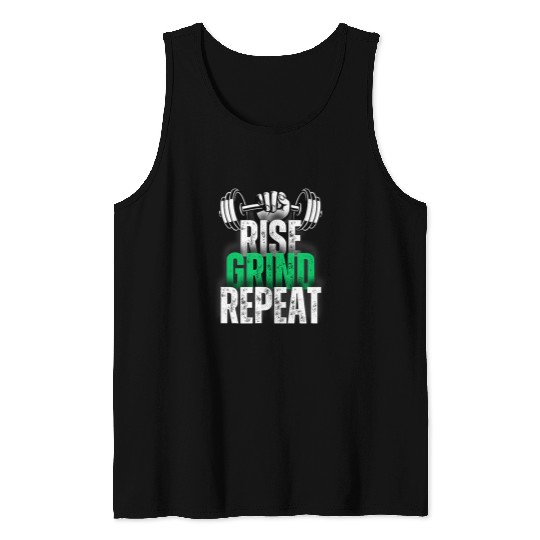 Rise Grind Repeat Fitness Tank Tops