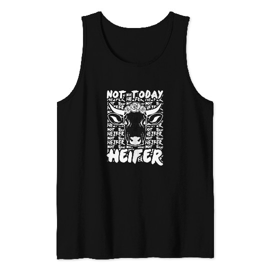 Cow Pet Not Today Heifer Sweet Cow vintages Cow Gift design Tank Tops