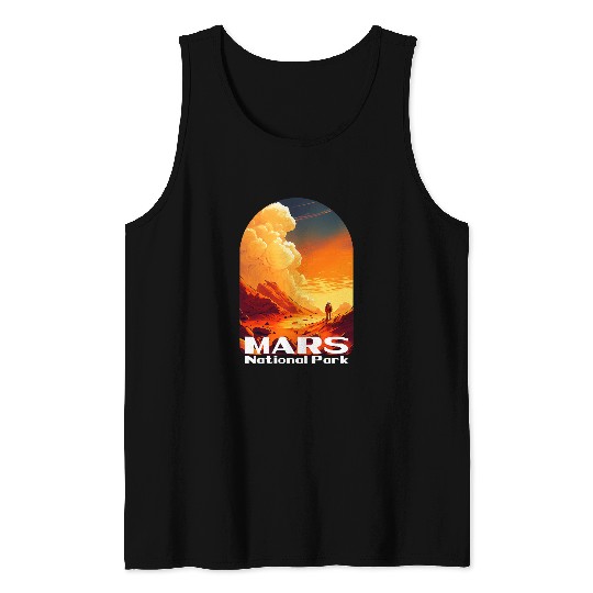 Astronaut Job Mars National Park vintages Sci Fi Poster Space Astronaut Tank Tops
