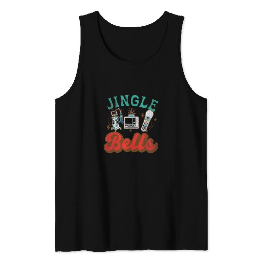 nurses Job xmass Jingle Bells Respiratory Therapist Xmas Tank Tops