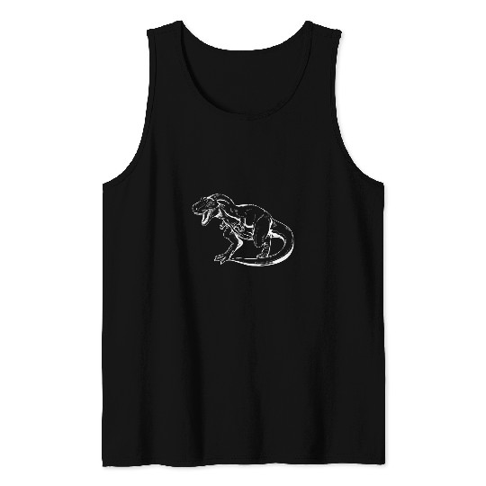 Dinosaur Pet Tyrannosaurus rexs Sketch Cool Prehistoric TRex Dinosaur 1 Tank Tops