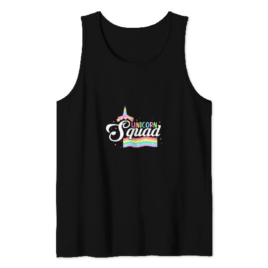 Unicorn Pet Squad Rainbow Tank Tops