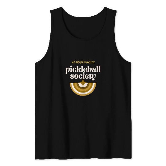 Sport Pickleball vintages Albuquerque Pickleball Society Timeless Retro Style Tank Tops