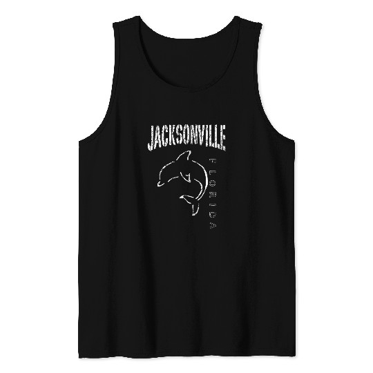 Dolphin Pet Jacksonville Florida Dolphin Souvenir Beach Fun Tank Tops