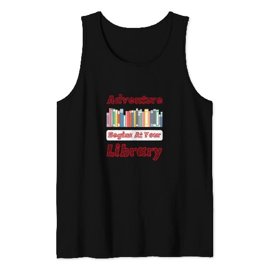 Book Fun Adventure Begins At Your Library Summer Reading 04 vintages 8 Tank Tops