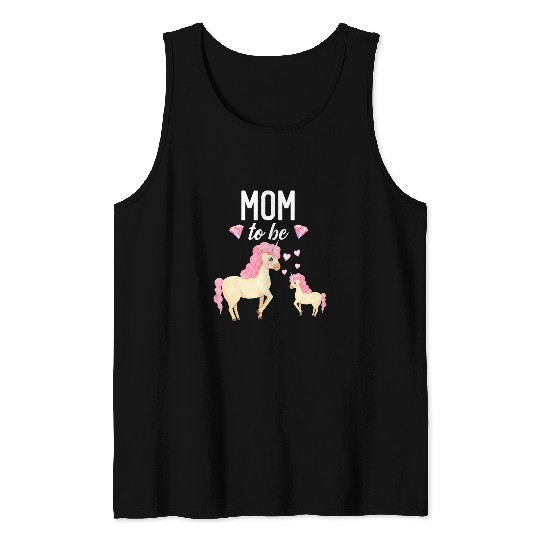 Unicorn Pet Mom To Be Unicorn Baby Shower Girl Tank Tops