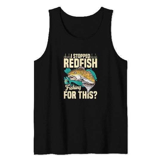 Fishing Fun Redfish Fishing Accessories for Men Redfish Fisherman Fish Tank Tops