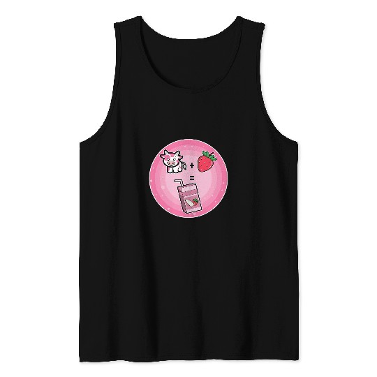 Cow Pet Strawberry milk cow Tank Tops