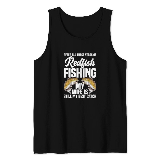 Fishing Fun Redfish Fisherman Gear Rod and Reel Combo Redfish Fishing Tank Tops