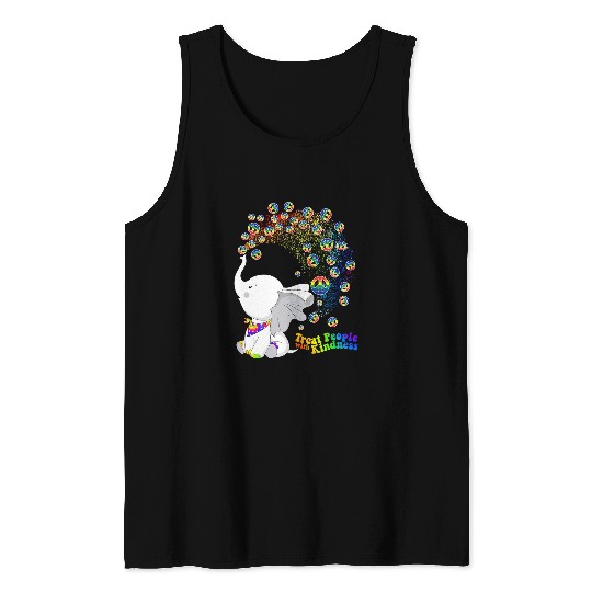 Elephant Mammal Treat People With KIndness Tank Tops