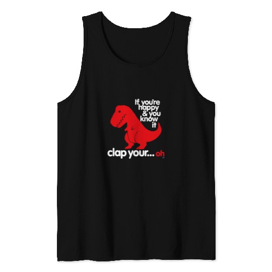 Dinosaur Pet Sad TRex Tank Tops