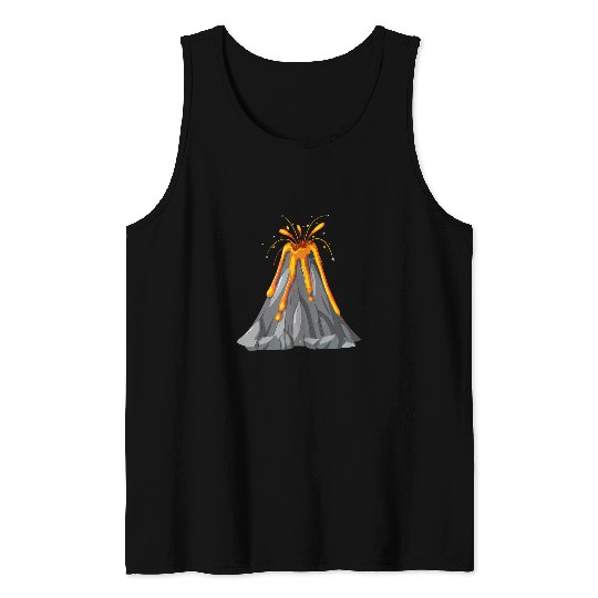 Erupting Volcano Ash Geology Geologist Magma Volcano Lover 22 Tank Tops