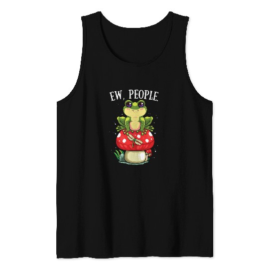 Frog Pet Ew People Cottagecore Frog Cottagecore Aesthetic Mushroom 6 Tank Tops