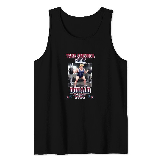 Donald Pump Take America Back Again Trump 2024 Funny Fitness Tank Tops