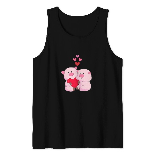 Pig Pet Summer Wedding Anniversary Engagement Valentines 01 Tank Tops