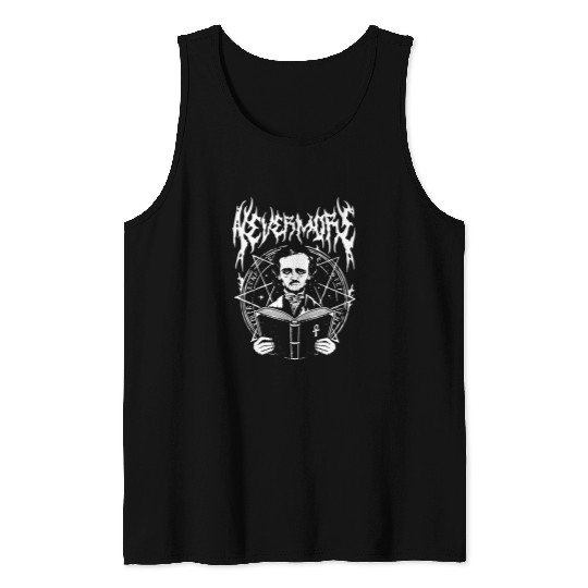 Book Fun Rocking Nevermore Book Horror Witch Witchcraft Warlock Gift 77 Tank Tops