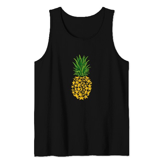 Horse Pet pineapples Starfish pineapples Shape Horse Lover Tropical Tank Tops