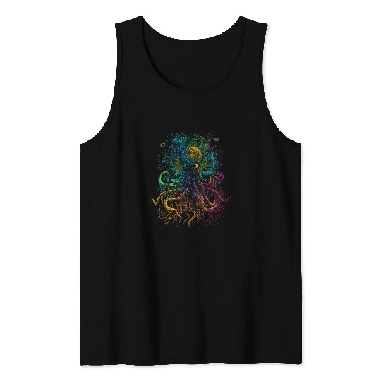 Octopus Pet Quantum Biology Octopus Microbiology Marine Life TEEMONGOUS Tank Tops