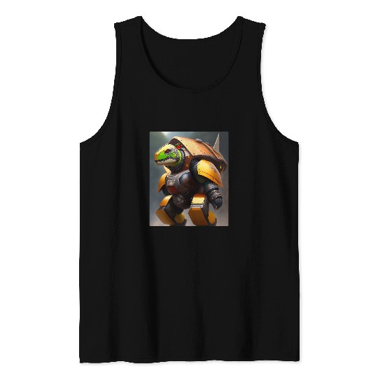 Turtle Pet Armored Turtle Behemoth Robot Futuristic Robot Art Tank Tops