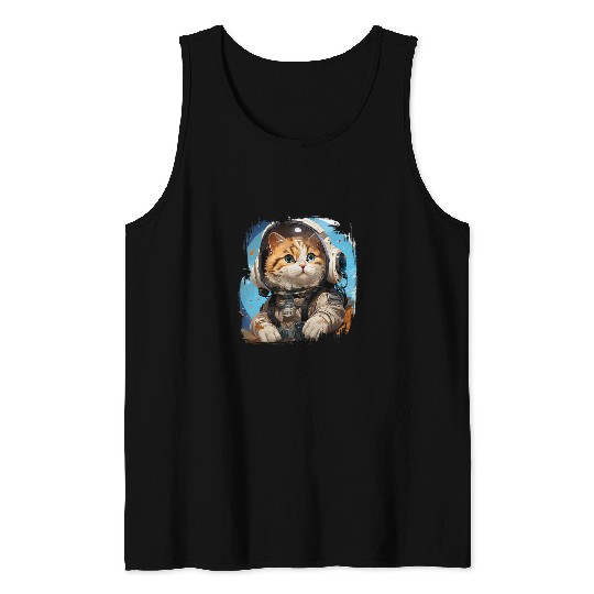 Astronaut Job Scotch Fold Cat Astronaut Vbs 2T Tank Tops