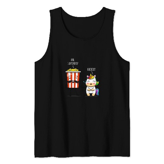 Unicorn Pet Uni I Am Your Pop Corn Cute Unicorn Funny Pun Dad Daughter Tank Tops
