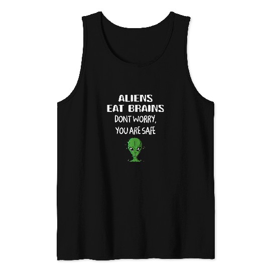 Aliens UFO Gifts For Adults Green Area 51 Spacecraft Ufo 54 Tank Tops