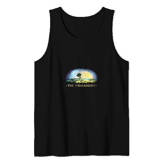 Flat earth model with dome 2Firmament flat earth Tank Tops