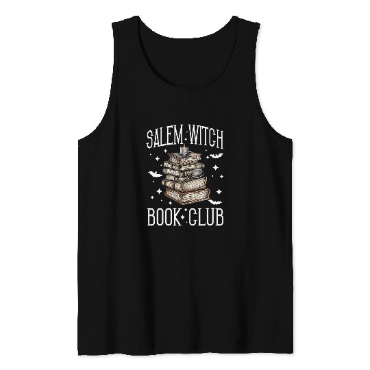 Book Fun Salem Witch Book Club Halloween 1 Tank Tops