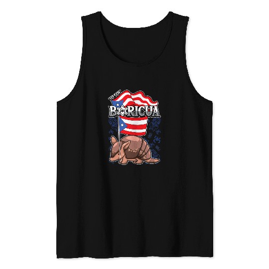 Armadillo Pet Yo Soy Boricua Puerto Rico Animals Armadillo Tank Tops
