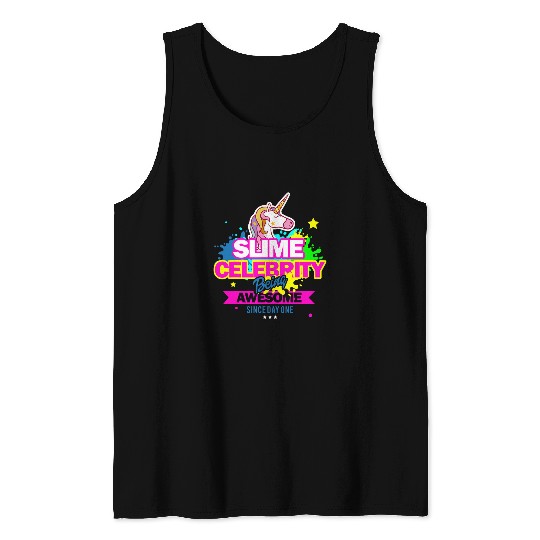 Unicorn Pet Slime Unicorn Summer Camp Cute for Childrens Camp Tank Tops