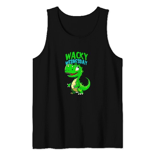 Dinosaur Pet Wacky Wednesday Dinosaur Fun Cute Tank Tops