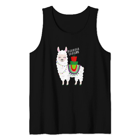 Llama Pet Fa La La Llama Funny Llama Christmas Women Men Kids Tank Tops