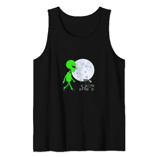 Aliens UFO Walking Space Rover 2Funny NASA Perseverance Mission Tank Tops