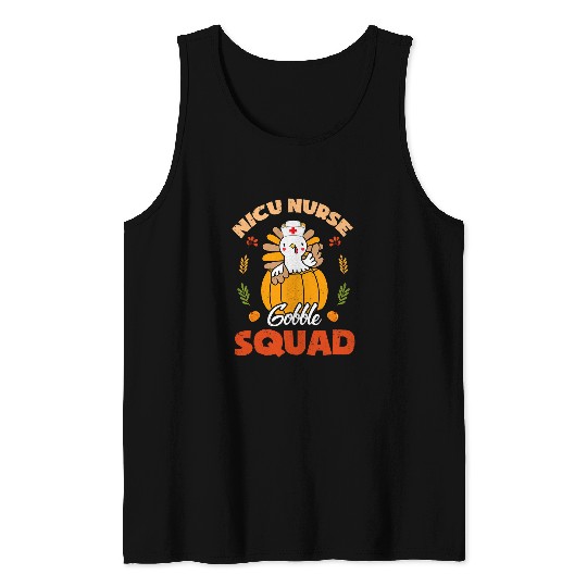 nurses Job NICU nurses Gobble Squad Turkey RN Thanksgiving Matching Tank Tops