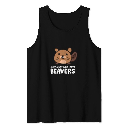 Beaver Pet Just a Boy Who Loves Beavers 01 Tank Tops