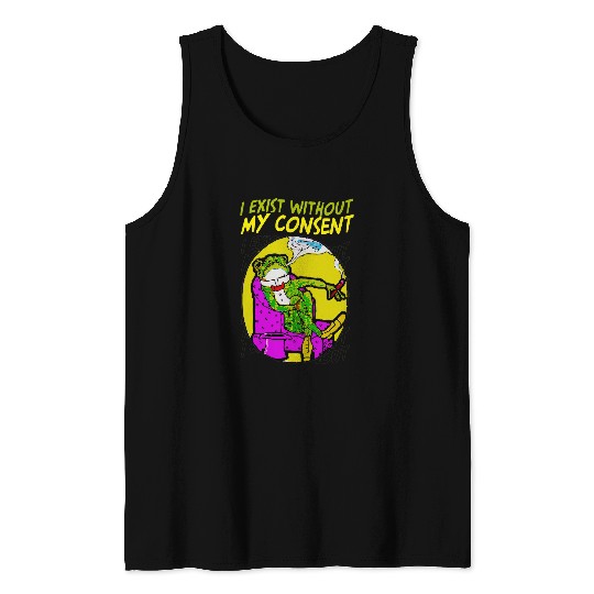 Frog Pet Existential Frog Toad Lovers I Exist Without My Consent Tank Tops