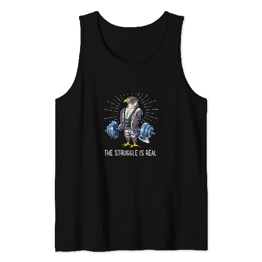 Struggle Is Real Hawk Deadlift Fitness Gym Tank Tops