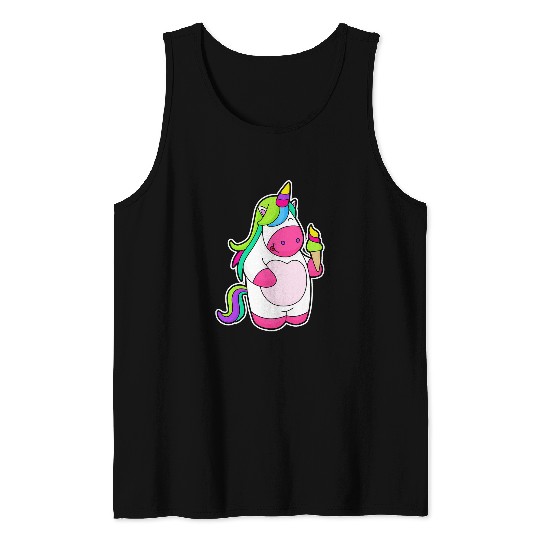 Unicorn Pet Waffle ice cream Tank Tops