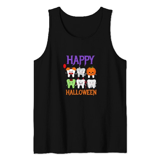 dentists Job Happy Halloween Costume I Dental Tooth Fairy dentists Fun Tank Tops