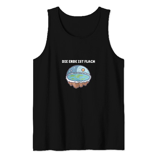 Flat Earth Map Model Flat Earth Society Tank Tops