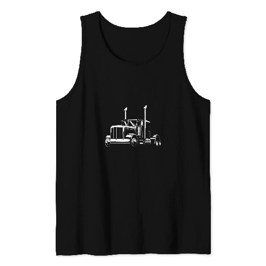 Truck Driver Trucker Trucking Humor 18 Wheeler Semi Truck Tank Tops