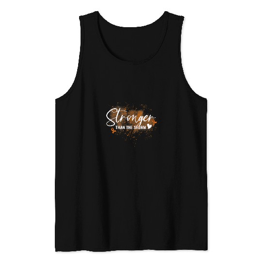 Multiple Sclerosis Ribbon Stronger Than The Storm Multiple Sclerosis Warrior Women Tank Tops