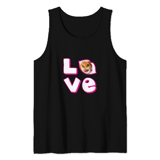 Guinea Pig Pet Love For My Guinea Pig Pink Font Love Tank Tops
