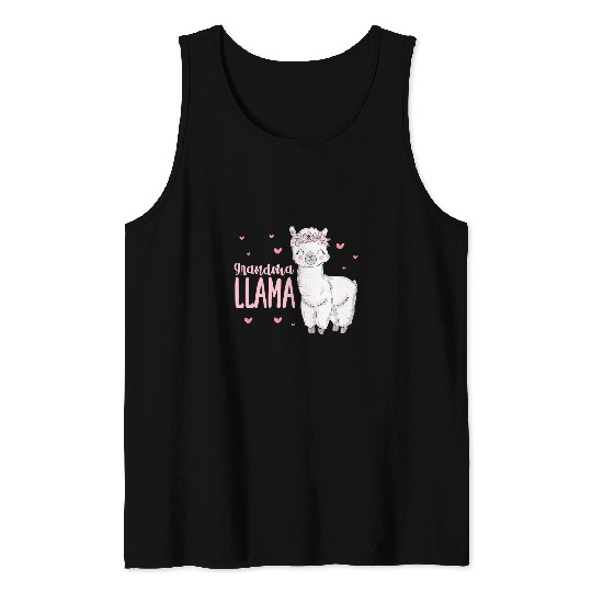 Llama Pet Grandma Llama Grandmother Grandparents Mothers Day Tank Tops