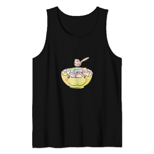Frog Pet Baby Frogs Frog Cereal Cute Kawaii Anime Aesthetic Tank Tops